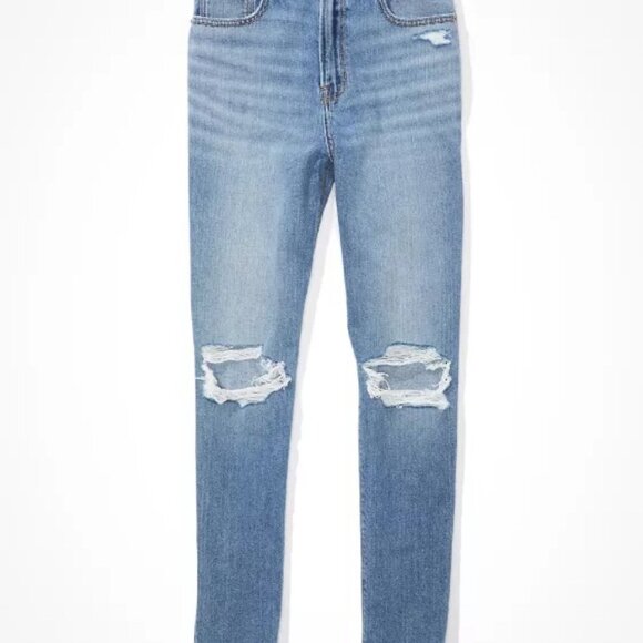 NEW American Eagle Women's AE Ripped Mom Jean Cool Classic - Picture 5 of 9
